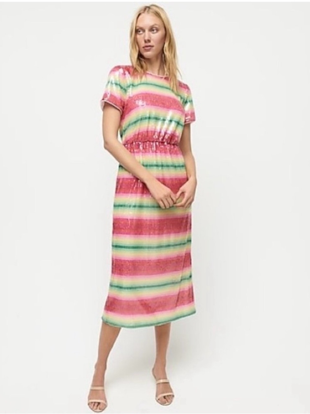 NWT J.Crew Sequin Midi Dress